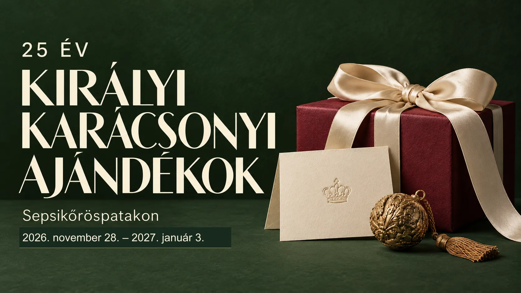 Becsomagolt karácsonyi ajándékok és borítékok jelképes illusztrációja