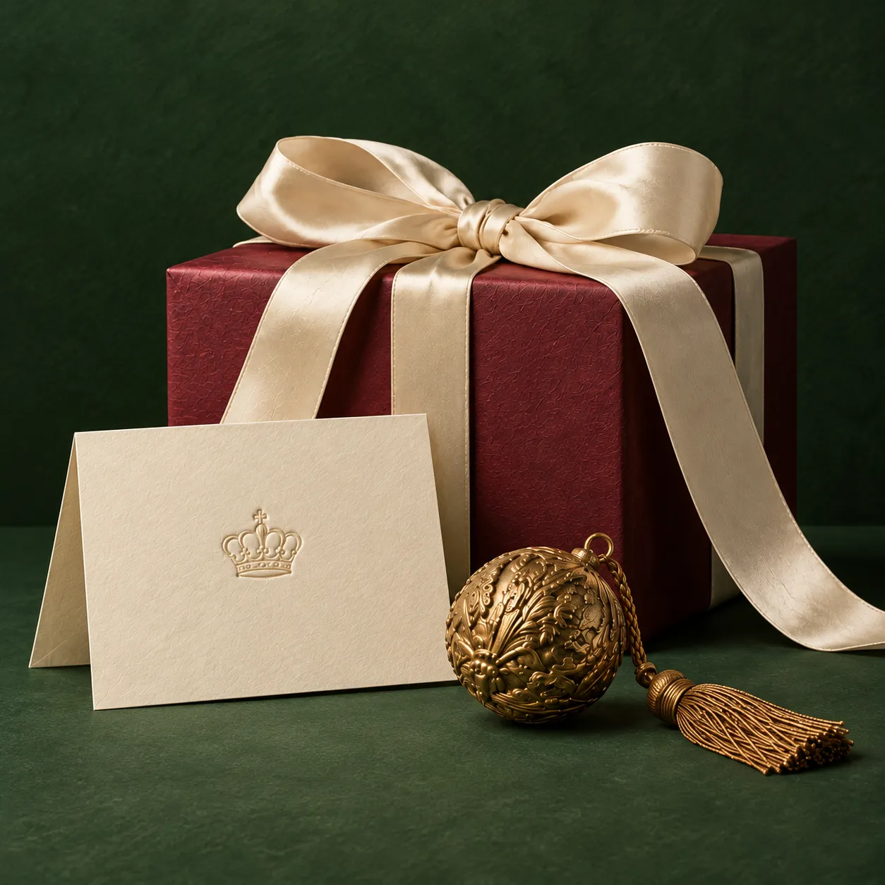 Symbolic illustration of wrapped Christmas gifts and envelopes