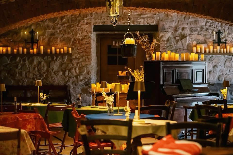 Candlelit cellar