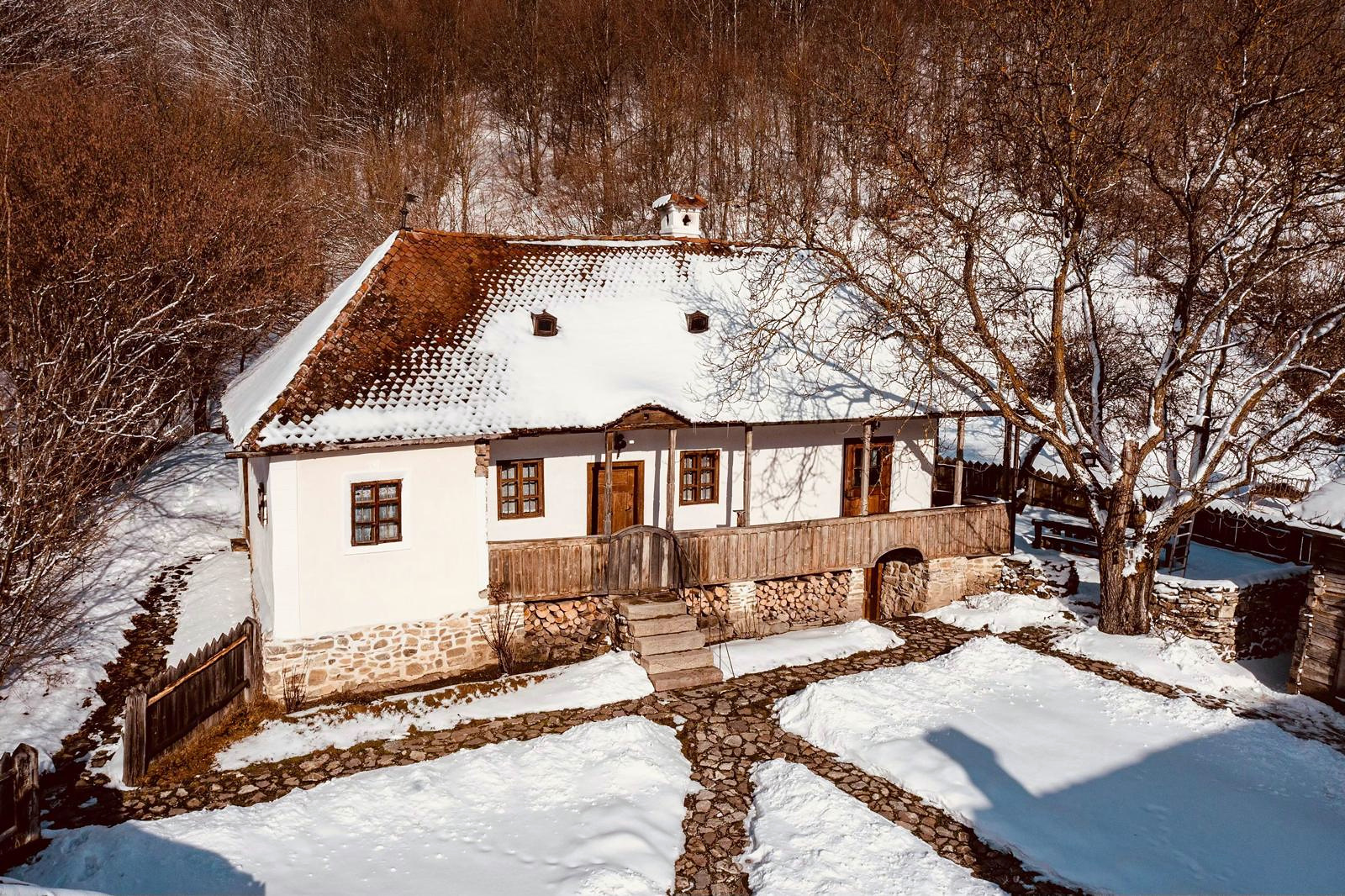 The snowy house